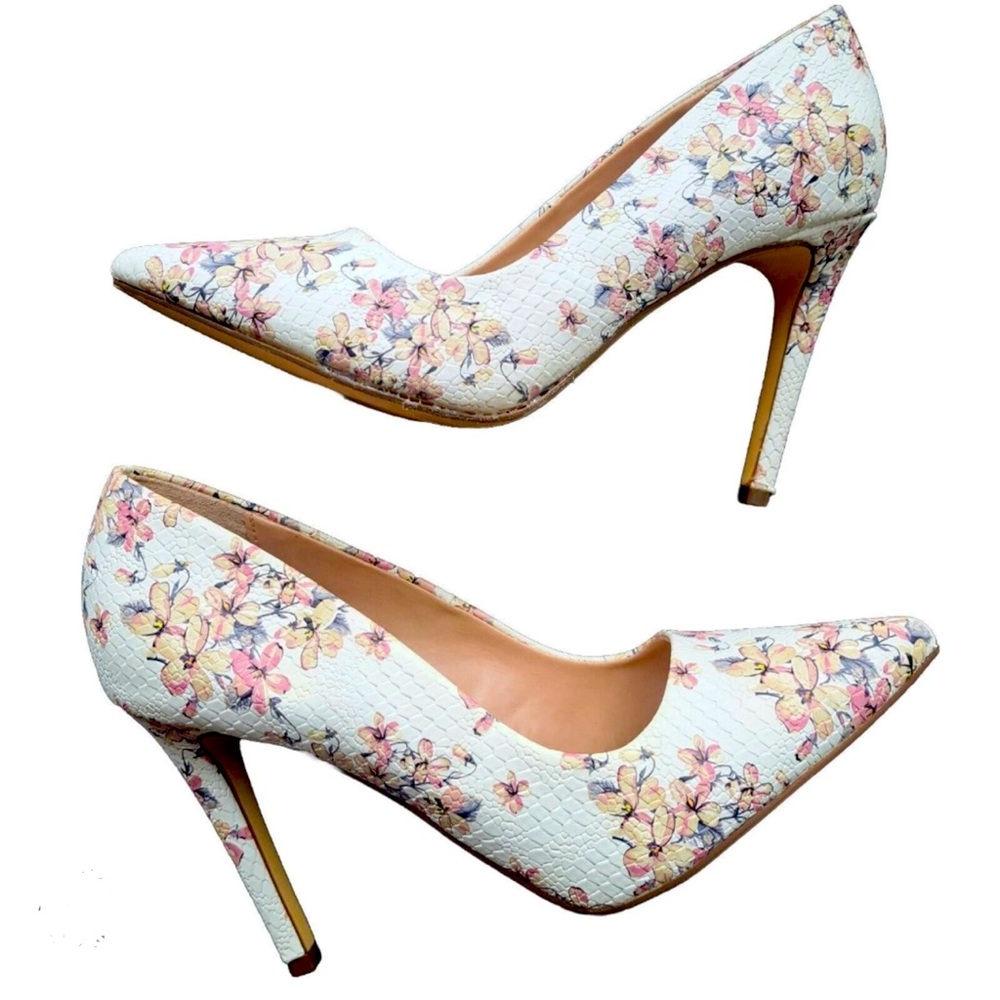 Call It Spring Floral Vegan Heels